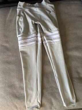 Bundle set Gray Athletic Leggings with White Stripe Detail all included